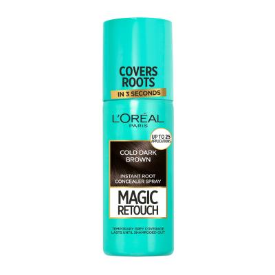 L&#039;Oréal Paris Magic Retouch Instant Root Concealer Spray Hajfesték nőknek 75 ml Változat Cold Dark Brown