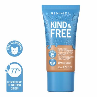 Rimmel London Kind &amp; Free Skin Tint Foundation Alapozó nőknek 30 ml Változat 150 Rose Vanilla