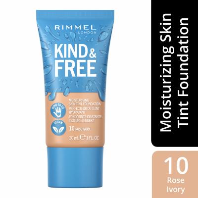 Rimmel London Kind &amp; Free Skin Tint Foundation Alapozó nőknek 30 ml Változat 10 Rose Ivory