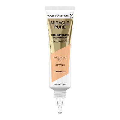 Max Factor Miracle Pure Skin-Improving Foundation SPF30 Alapozó nőknek 30 ml Változat 30 Porcelain