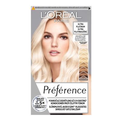 L&#039;Oréal Paris Préférence Le Blonding Hajfesték nőknek 60 ml Változat Ultra Platinum
