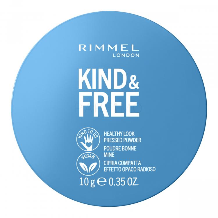 Rimmel London Kind &amp; Free Healthy Look Pressed Powder Púder nőknek 10 g Változat 01 Translucent