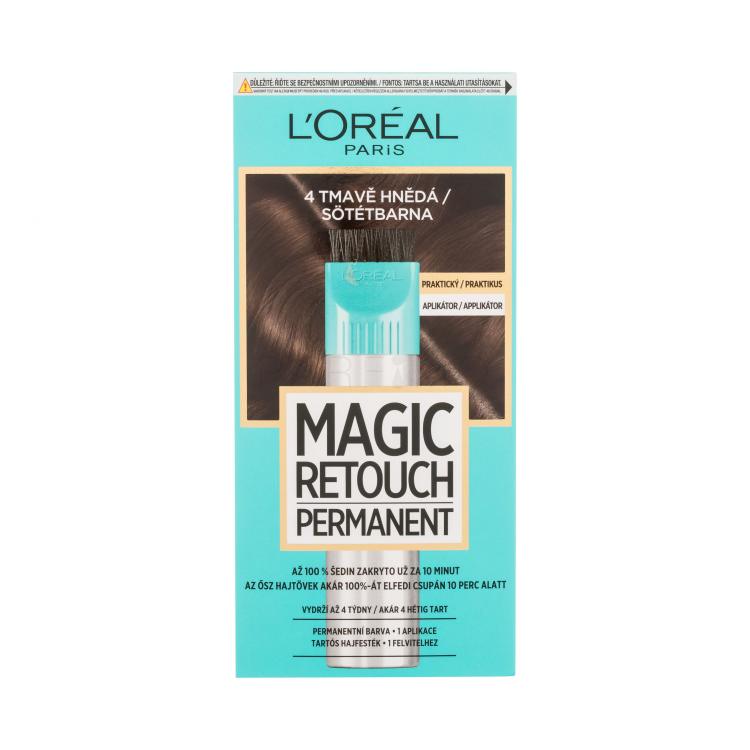 L&#039;Oréal Paris Magic Retouch Permanent Hajfesték nőknek 18 ml Változat 4 Dark Brown