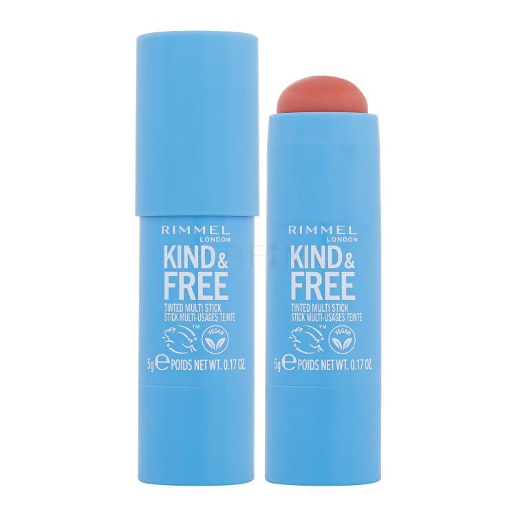 Rimmel London Kind &amp; Free Tinted Multi Stick Pirosító nőknek 5 g Változat 001 Caramel Dusk
