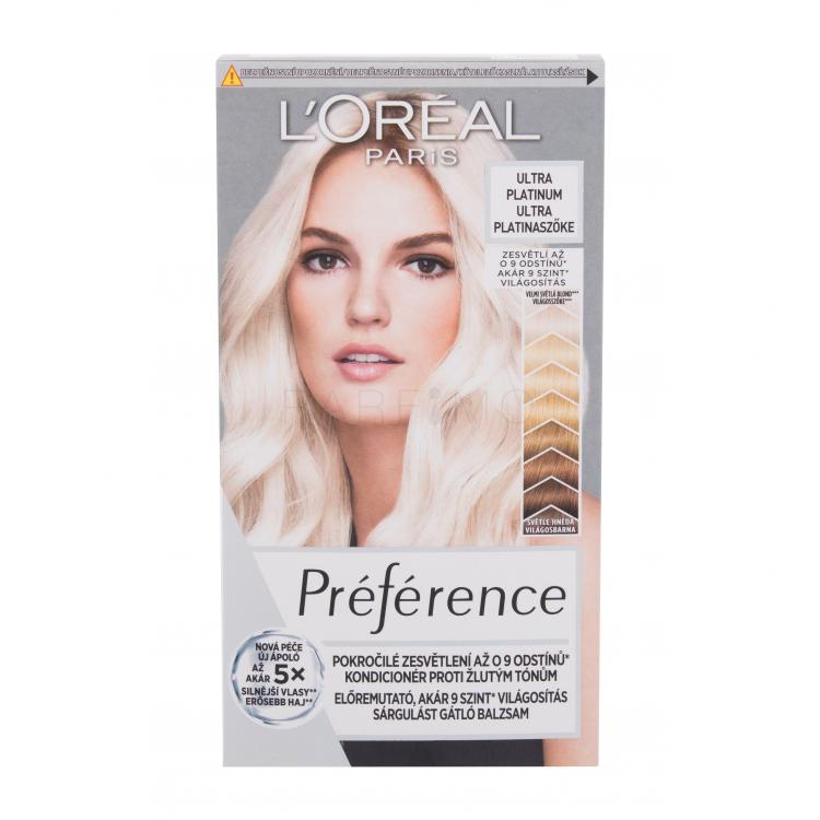 L&#039;Oréal Paris Préférence Le Blonding Hajfesték nőknek 60 ml Változat Ultra Platinum
