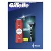 Gillette Mach3 Ajándékcsomagok borotva 1 db + borotvabetét 1 db + Old Spice Whitewater 3in1 tusfürdő és sampon 250 ml