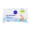 Nivea Baby 99% Pure Water Wipes Sminkeltávolító nedves törlőkendők gyermekeknek 57 db