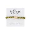 By Eloise London Woven Gold Circle Hajgumi nőknek 1 db Változat Olive Green