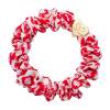 By Eloise London Silk Scrunchie Gold Heart Hajgumi nőknek 1 db Változat Red Leopard