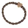 By Eloise London Metallic Gold Heart Hajgumi nőknek 1 db Változat Toffee