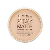 Rimmel London Stay Matte Púder nőknek 14 g Változat 005 Silky Beige