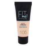 Maybelline Fit Me! Matte + Poreless Alapozó nőknek 30 ml Változat 105 Natural Ivory