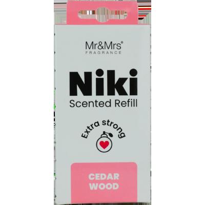 Mr&amp;Mrs Fragrance Niki Refill Cedar Wood Autóillatosító Refill 1 db