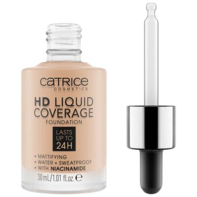 Catrice HD Liquid Coverage 24H Alapozó nőknek 30 ml Változat 030 Sand Beige