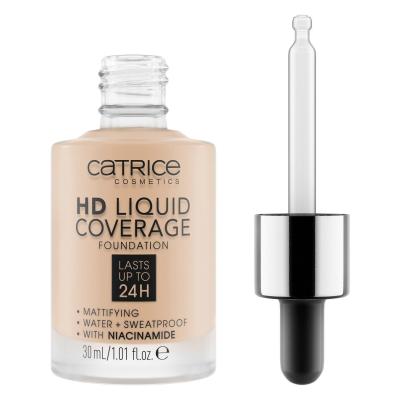 Catrice HD Liquid Coverage 24H Alapozó nőknek 30 ml Változat 010 Light Beige