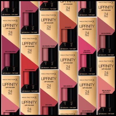 Max Factor Lipfinity 24HRS Lip Colour Rúzs nőknek 4,2 g Változat 001 Pearly Nude