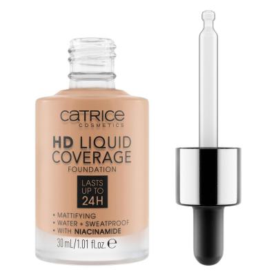 Catrice HD Liquid Coverage 24H Alapozó nőknek 30 ml Változat 040 Warm Beige