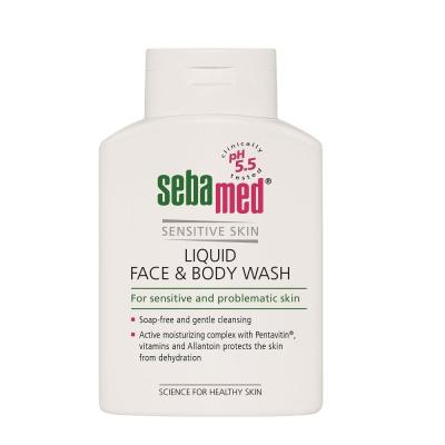 SebaMed Sensitive Skin Face &amp; Body Wash Folyékony szappan nőknek 200 ml