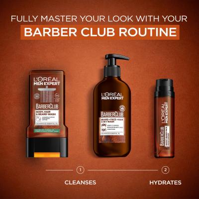 L&#039;Oréal Paris Men Expert Barber Club Body, Hair &amp; Beard Wash Tusfürdő férfiaknak 300 ml