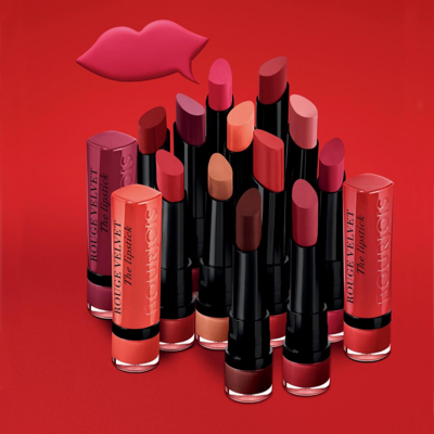 BOURJOIS Paris Rouge Velvet The Lipstick Rúzs nőknek 2,4 g Változat 19 Place Des Roses