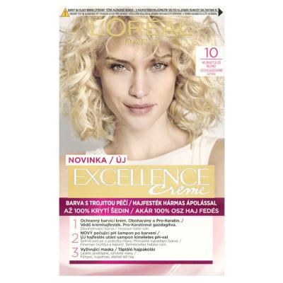 L&#039;Oréal Paris Excellence Creme Triple Protection Hajfesték nőknek 48 ml Változat 10 Lightest Ultimate Blonde