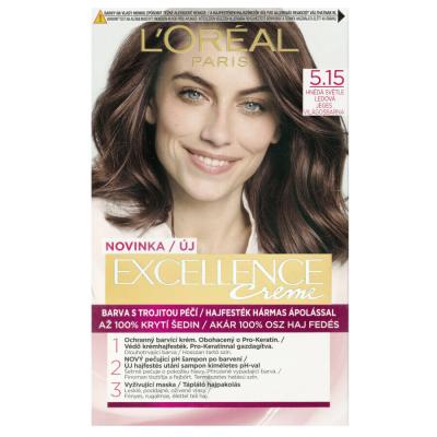 L&#039;Oréal Paris Excellence Creme Triple Protection Hajfesték nőknek 48 ml Változat 5,15 Natural Iced Brown