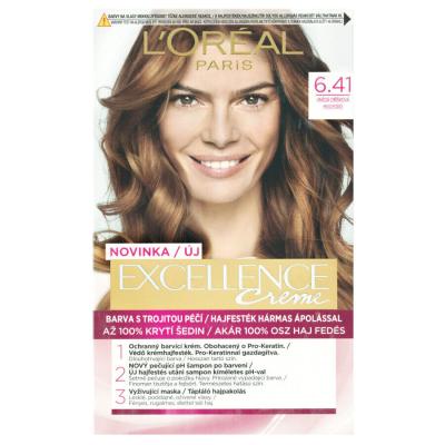 L&#039;Oréal Paris Excellence Creme Triple Protection Hajfesték nőknek 48 ml Változat 6,41 Natural Hazelnut Brown