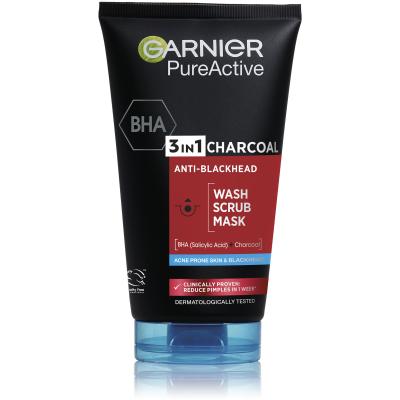 Garnier Pure Active 3in1 Charcoal Arcmaszk 150 ml