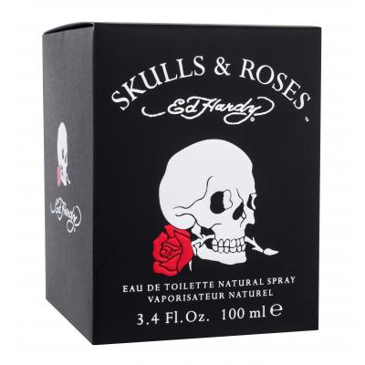Christian Audigier Ed Hardy Skulls &amp; Roses Eau de Toilette férfiaknak 100 ml