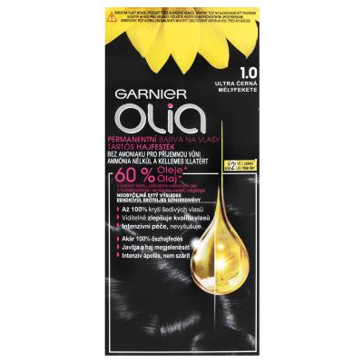 Garnier Olia Permanent Hair Color Hajfesték nőknek 50 g Változat 1,0 Deep Black