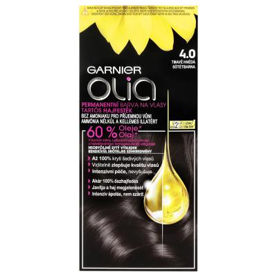 Garnier Olia Permanent Hair Color Hajfesték nőknek 50 g Változat 4,0 Dark Brown
