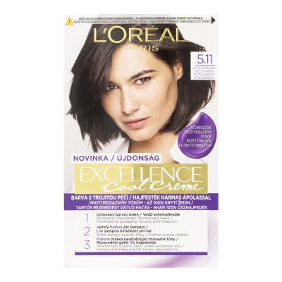 L&#039;Oréal Paris Excellence Cool Creme Hajfesték nőknek 48 ml Változat 5,11 Ultra Ash Light Brown
