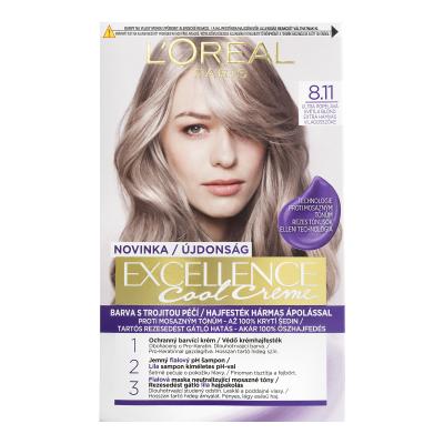 L&#039;Oréal Paris Excellence Cool Creme Hajfesték nőknek 48 ml Változat 8,11 Ultra Ash Light Blond