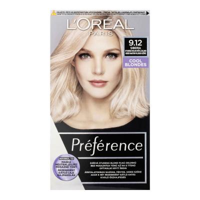 L&#039;Oréal Paris Préférence Cool Blondes Hajfesték nőknek 60 ml Változat 9,12 Siberia
