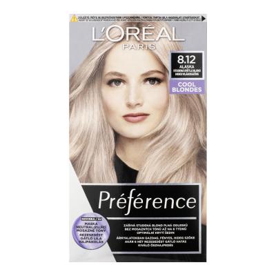 L&#039;Oréal Paris Préférence Cool Blondes Hajfesték nőknek 60 ml Változat 8,12 Alaska