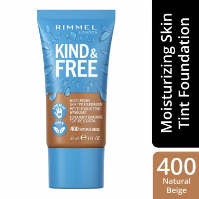 Rimmel London Kind &amp; Free Skin Tint Foundation Alapozó nőknek 30 ml Változat 400 Natural Beige