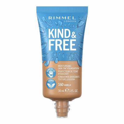 Rimmel London Kind &amp; Free Skin Tint Foundation Alapozó nőknek 30 ml Változat 160 Vanilla