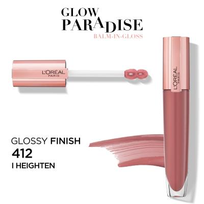 L&#039;Oréal Paris Glow Paradise Balm In Gloss Szájfény nőknek 7 ml Változat 412 I Heighten