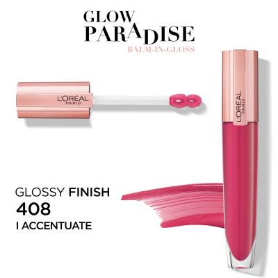 L&#039;Oréal Paris Glow Paradise Balm In Gloss Szájfény nőknek 7 ml Változat 408 I Accentuate