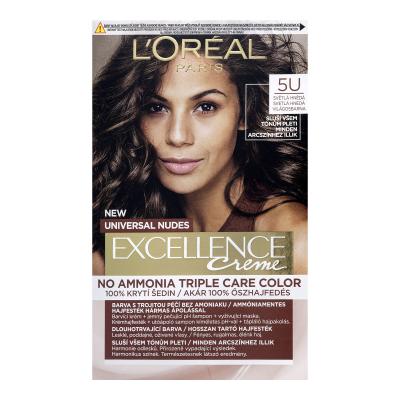 L&#039;Oréal Paris Excellence Creme Triple Protection Hajfesték nőknek 48 ml Változat 5U Light Brown