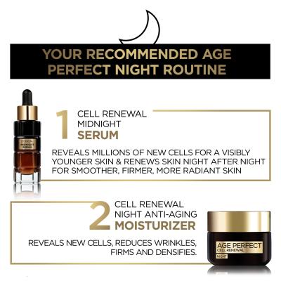 L&#039;Oréal Paris Age Perfect Cell Renew Midnight Serum Arcszérum nőknek 30 ml