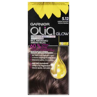 Garnier Olia Permanent Hair Color Glow Hajfesték nőknek 50 g Változat 5.12 Brown Rainbow