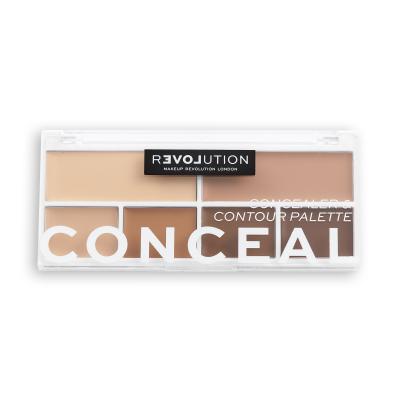 Revolution Relove Conceal Me Concealer &amp; Contour Palette Kontúrozó paletta nőknek 11,2 g Változat Medium