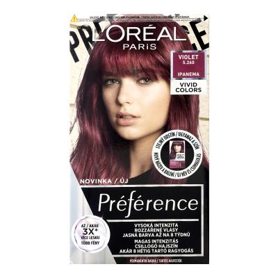 L&#039;Oréal Paris Préférence Vivid Colors Hajfesték nőknek 60 ml Változat 5.260 Violet