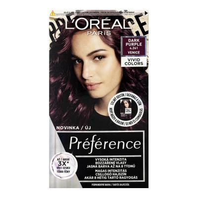 L&#039;Oréal Paris Préférence Vivid Colors Hajfesték nőknek 60 ml Változat 4,261 Dark Purple