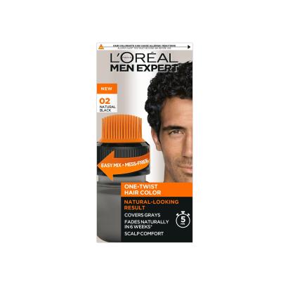 L&#039;Oréal Paris Men Expert One-Twist Hair Color Hajfesték férfiaknak 50 ml Változat 02 Real Black