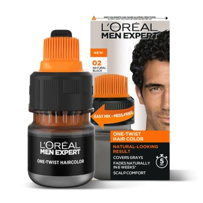 L&#039;Oréal Paris Men Expert One-Twist Hair Color Hajfesték férfiaknak 50 ml Változat 02 Real Black