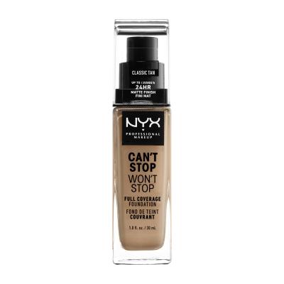 NYX Professional Makeup Can&#039;t Stop Won&#039;t Stop Alapozó nőknek 30 ml Változat 12 Classic Tan