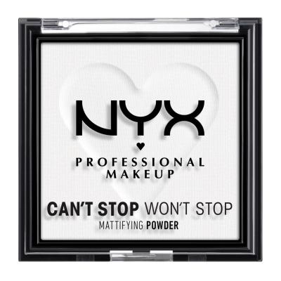 NYX Professional Makeup Can&#039;t Stop Won&#039;t Stop Mattifying Powder Púder nőknek 6 g Változat 11 Bright Translucent