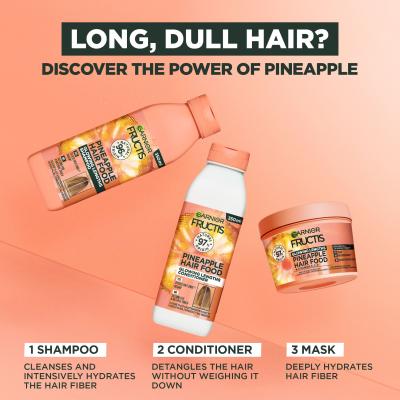 Garnier Fructis Hair Food Pineapple Glowing Lengths Shampoo Sampon nőknek 350 ml